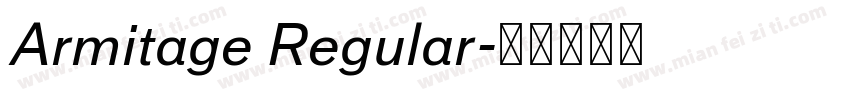 Armitage Regular字体转换
